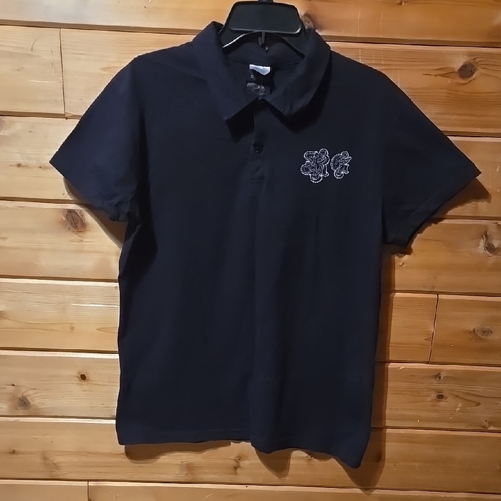 Black Polo Shirt with nice Embroidered Logo